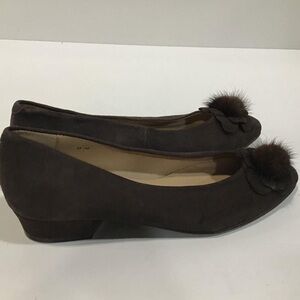 NEW!! Sesto Meucci Elegant Brown Suede Women's Pom Pom Pump Heels Size 11M